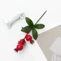 Artificiel petit grenadier branche faux fruit baie decoration interieure accessoire photo deco - Petit Bouquet de Fruits de Grenade / Rouge