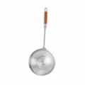 Schiumarola in acciaio inossidabile con manico in legno per frittura e cottura 20cm - Scolapasta 20cm Senza Gancio