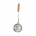 Stainless steel spider skimmer ladle with wooden handle, 39cm length and 12cm diameter strainer. - 12cm With Hook