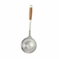 Stainless steel spider skimmer with wooden handle, 41cm long kitchen wire mesh strainer. - 14cm With Hook