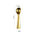 Goudkleurige roestvrijstalen ijsbolletjesknijper staande lepel keuken 17cm tool - Staande Ijslepel / Goud