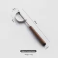 Walnut handle stainless steel peeler kitchen tool fruit and vegetable paring knife - Vertical Peeler