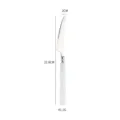Luxury 304 stainless steel steak knife with creative white bamboo handle for dining table. - Transparent White - Pointed Knife