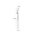 Luxury 304 stainless steel dinner fork with white bamboo handle, elegant tableware piece. - Transparent White - Tea Fork