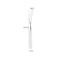 White handle bamboo style stainless steel steak knife elegant table dinner tableware item - Transparent White - Butter Knife