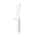 Elegant 304 stainless steel steak knife with purple bamboo-style handle for modern dining. - Purple - Pointed Knife