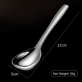 Roestvrijstalen soeplepel 304 zilver dikke lange handgreep grote keukengerei 17cm - Kleine Soeplepel / Zilver