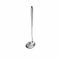Stainless steel soup ladle kitchen long handle spoon cooking tool accurate dimensions display - 304 Steel Small Soup Spoon (Deep)