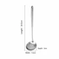 Stainless steel slotted spoon kitchen skimmer culinary tool with long handle for daily cooking. - 304 Steel Small Slotted Spoon (Shallow)
