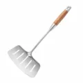 Roestvrijstalen Sleufspatel Met Houten Handvat Keuken Kookomdraaier 37.5cm Top Tool - Palissander Handvat Stijl (304)