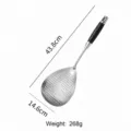 Large stainless steel kitchen skimmer and mesh spider strainer for cooking and frying - 201 Ebony Wood Drop Colander (Large)