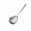 Stainless steel kitchen skimmer spoon with long handle and fine mesh drainage filter. - 304 Stainless Steel Dense Mesh Colander (Large)