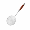 Stainless steel skimmer strainer with wooden handle for kitchen cooking frying filtering - Wire Colander 16cm (304 Rosewood Handle)