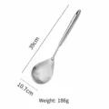 Stainless steel skimmer spoon with long handle and dense mesh for kitchen cooking and frying. - 304 Stainless Steel Peppercorn Colander (Small)
