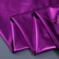 Metallic purple shiny fabric material for apparel clothing and DIY crafting projects. - Purple