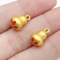 Ciondolo a zucca dorata con finitura in smalto rosso, accessorio di gioielleria DIY tradizionale. - Zucca Oro Opaco (28547) / 1 Pezzo (13x9x9mm) / Rosso