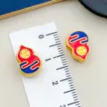 Stile cinese antico oro goccia d'olio zucca ciondolo fai da te collana gioielli accessorio - Perla Zucca Moneta a Foro Grande (22712) / 1 Pezzo (13x10mm) / Oro Antico