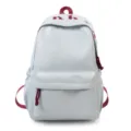Casual school backpack for students, light and stylish daily daypack in light grey design. - Single Bag / Gray
