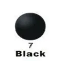 Black round collar accessory variant swatch image showing color code 7 for fashion items. - 1.5m / Black