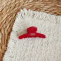 Red acetate hair claw clip with exquisite handmade style, elegant hair accessory for daily wear. - 6cm / Red