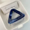 Blue marbled triangle hair claw clip minimalist shark clip fashion hair accessories for women - Blue