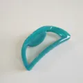 Korean retro semi-circular hollow large hair claw clip for thick hair styling accessories - 13cm Round Spring / Lake Blue