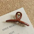Brown Hair Claw Clip Large Cross Shark Clip Resin Hair Catch for Thick Hair Styling - Large Cross / 13cm / Chocolate Brown