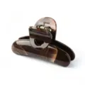 Elegant tortoiseshell triangle hair claw clip, stylish brown acetate hair accessory. - Brown
