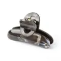 Elegant marbled triangle hair claw clip for women, stylish acetate hair accessory setup. - Black and Gray