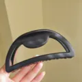 Oversized matte black semi-circular hair claw clip for elegant daily back head styling. - Round Spring Hair Claw / 13cm / Matte Black