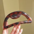Upgraded large semi-circular hair claw clip with stylish tortoise shell pattern for women. - Round Spring Hair Claw / 13cm / Matte Tortoiseshell