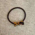Elastico per capelli con fiocco in acetato donna, corda elastica resistente con tartaruga stile chic. - Fiocco Leopardato Scuro