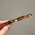Acetate hair clip elegant wavy french handmade barrette stylish hair accessory for women - Translucent Coffee Wave