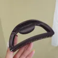 Elegant semi-circular hair claw clip in dark brown, glossy finish for secure daily updo styling. - Round Spring Hair Claw / 13cm / Chocolate