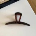Brown resin hair claw clip minimalist shark clip for thick hair styling daily wear accessories - 13cm Spring / Brown