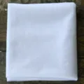White bridal wedding veil soft tulle single layer long bridal veil fabric detail display - One Size / White