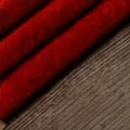 Burgundy velvet fabric color swatch variant for Halloween cloak costume apparel material. - 150cm Length (Thick) / Burgundy with Black Lining