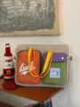Korean niche color block laptop bag for women, portable casual shoulder tablet bag. - Gray Green Block