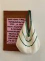 Korean style large capacity hollow knit hobo bag, casual commuter shoulder bag for women. - White