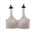 Front closure wireless plus size lace bra seamless daily comfort women wireless brassiere - M / Tops / Lotus root pink