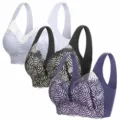 Women lace seamless push up bra wireless supportive comfort everyday undergarment multi color - 5XL / Tops / 3 Pieces/Pack / Blue, Gray, Transparent Black (3 Pieces)