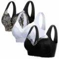Seamless lace push up bra for women wireless comfortable gathering daily wear wireless bralette - M / Tops / 3 Pieces/Pack / Black, Gray, Transparent Black