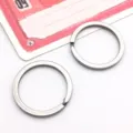 Anneaux de clés fendus en acier inoxydable, quincaillerie de porte-clés DIY en métal - Porte-clés Standard / 30mm / Acier Inoxydable Argent