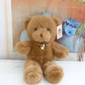 Brown plush teddy bear toy with colorful bead star necklace cute doll gift for kids - Necklace Brown Bear / 30 cm