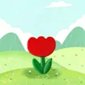 Cartoon embroidered flower cloth patch DIY decorative badge for bags and hats apparel. - Red Floral