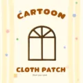 Cartoon arched window embroidered cloth patch, DIY clothing repair accessory and decorative patch. - Arc Window / 50x39mm