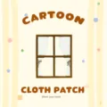 Cute cartoon window embroidery cloth patch, ideal DIY iron-on clothing repair tool decor item. - Window with Curtains / 50x42mm
