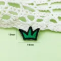 Koreanischer gestickter Baum Kronen Aufnäher DIY Kleidung Zubehör Applikation 15x10mm - Kleines Gras