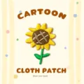 Cartoon sunflower embroidered cloth patch DIY apparel accessories iron on badge cute floral motif - Korean Sunflower