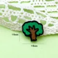 Bestaubter Baum Aufnäher DIY Pflanze Grüne Wald Stil Aufbügeln Applikation 15x16mm - Apfelbaum